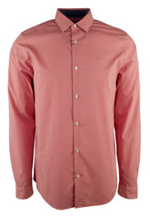 Michael Kors Men's Check Long Sleeve Stretch Slim Fit Shirt